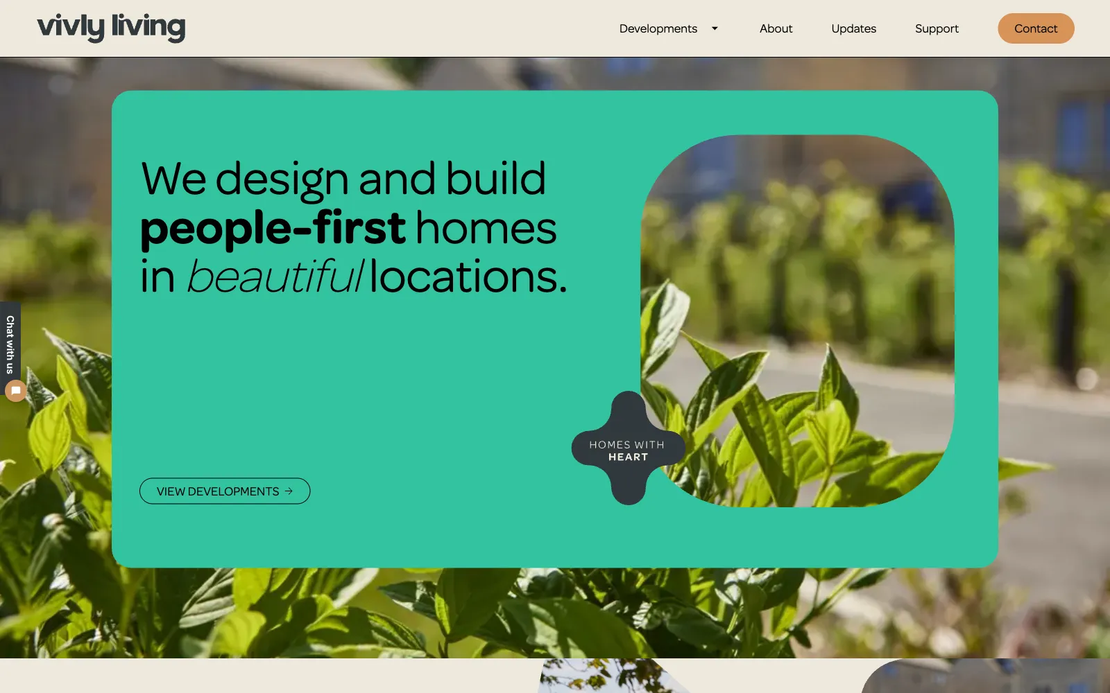 Vivly Living homepage